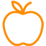 Icon eines Apfels, das gesunde Ernährung im Rahmen des Coaching symbolisiert